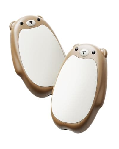 SWEETFULL Hand Warmers Rechargeable – Cute Bear, 2 Pack Magnetic, Reusable Electric Pocket Heater, Great Gift for Daughter, Kids, Wife, or Bestie, Portable for Outdoor & Camping (Brown) - Image 1