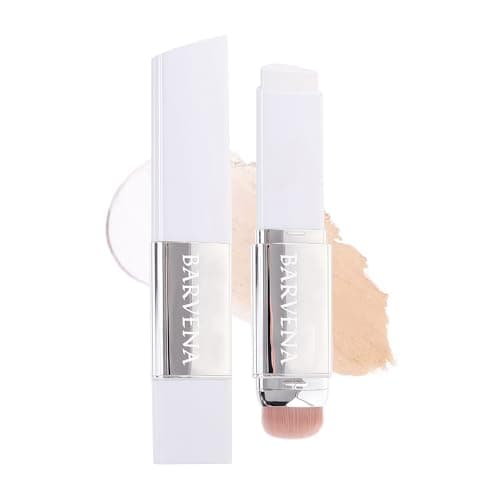 BARVENA Color Changing Foundation Stick with Brush, 1 Fl Oz, Full Coverage Self-Adjusting Makeup for Mature Skin, Gym, Office and Travel Deep Skin Tone - Image 1