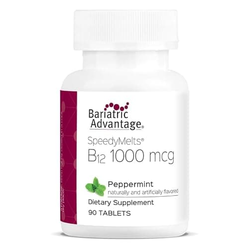 Bariatric Advantage SpeedyMelts B12 1000 mcg - Fast Melting with 200 mcg of Folic Acid for Nutritional Support* - Peppermint - 90 Count