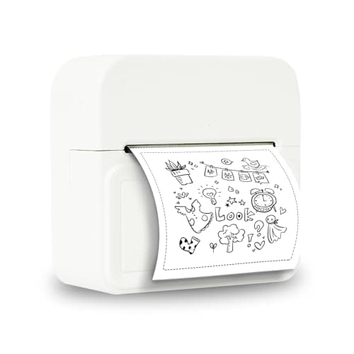 NULLTONEX Portable Thermal Mini Sticker Printer: Wireless Bluetooth Label Maker Machine for Small Business Trip Travel Home Office - 2 Inch Label Makers Perfect for iOS & Android Phone
