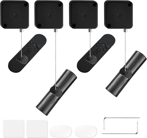 2pcs Remote Control Tether, 6.5 Ft TV Remote Control Leash, Retractable Safety Lock with Adjustable Lock Strap for TV Remotes, Game Controllers, Tablets and Showrooms - Image 1