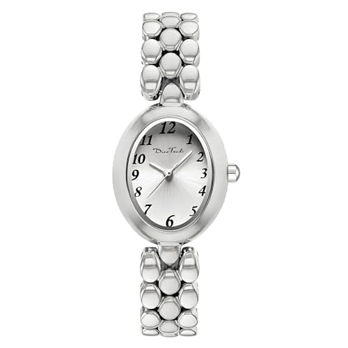 Diaofendi Women’s Gold Quartz Watch Updated Small Luxury Wristwatch with Stainless Steel Band, Stylish Casual Bracelet, and Included Tools (Silver-Silver Surface) - Image 1