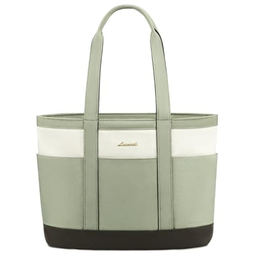 LOVEVOOK Travel Tote Bag for Women Green&White Small - Image 1