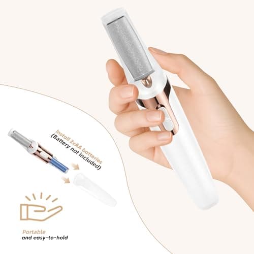 Electric Foot Callus Remover, Electronic Foot File, Portable Electric Callus Remover for Feet, Pedicure Tools for Dead Skin Calluses (White) - Thumbnail 5