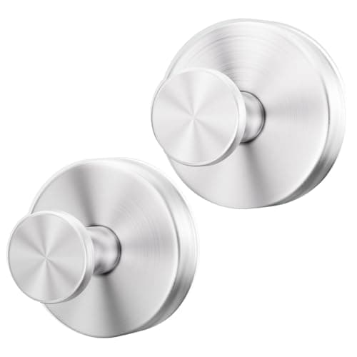 DDYMFFF Suction Cup Hooks for Shower,Removable Suction Hooks for Bathroom Shower Wall,Glass Windows,Doors Hanging Towels,Suction Cup Wreath Hanger Holder for Christmas Wreath-Silver(2 Pack)