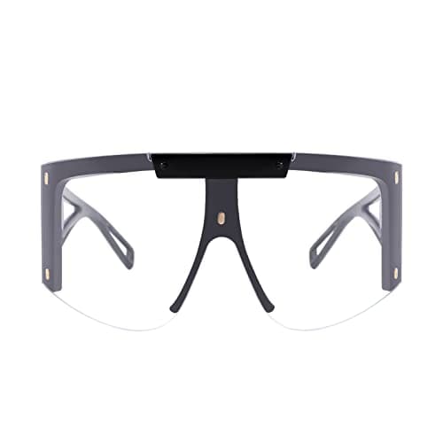 FEISEDY One Piece Oversized Sunglasses for Men Women Big Shades Wrap Shield Sunglasses for Cycling Driving Vacation B4027 - Thumbnail 5