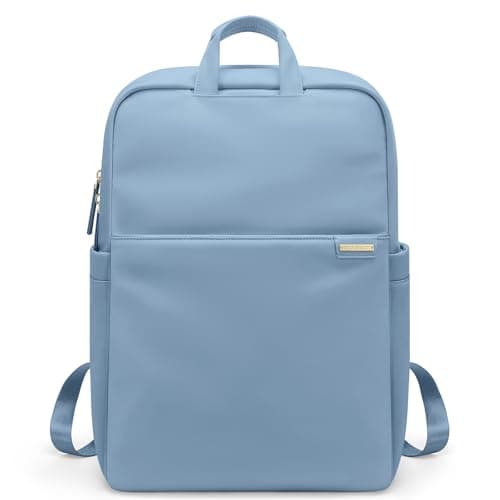 GOLF QUALITY Slim Laptop Backpack for Women, Lightweight Business Backpack for Women Computer Bag Purse for Commuting, Fit 16 Inch, Lake Blue - Image 1