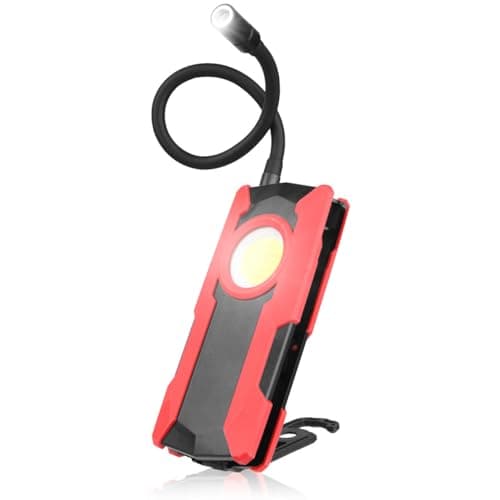 Rechargeable LED Work Light, OTYTY 40W 2000LM Magnetic Work Light Battery Powered Portable Flood Light with Gooseneck Flashlight for Car Repairing, Camping, Inspection (GFR) - Image 1