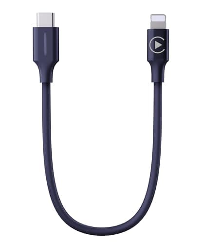 Rsizbahr CarPlay Activator Cable for Motorcycle, CarPlay Headset Bypass Adapter for Motorcycle, Enable Mirroring on Harley/Indian/Goldwing Without Headset, USB-C to 8pin Support Charging, 50cm/Black - Image 1