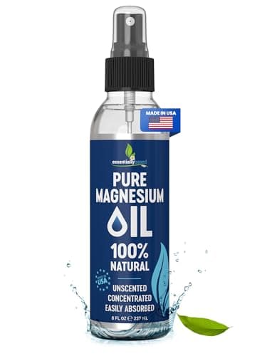 Pure Magnesium Oil Spray 8oz - Topical Magnesium Spray for Sleep Extra Strength - Less Sting - Less Itch - 100% Natural and Organic Oil - Made in USA - Image 1