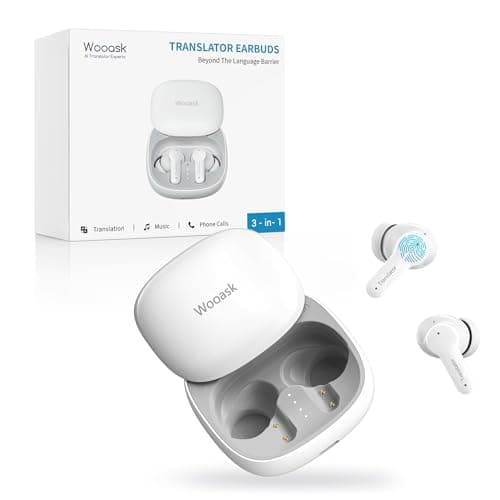 Wooask M3 3 in 1 Translation Earbuds, 144 Languages Translator Earbuds Real Time, Offline Translator Headphones No Subscription for Global Travel & Off-Grid Exploration - Image 1
