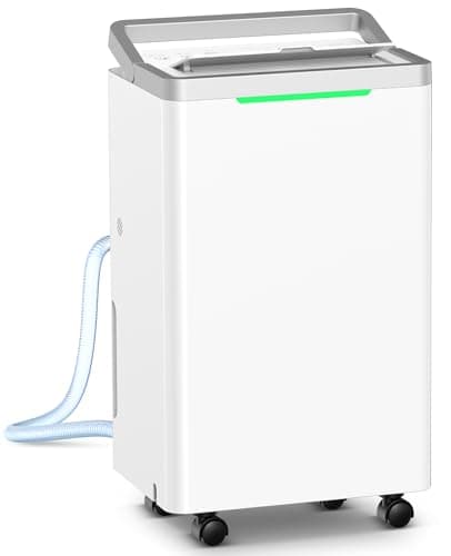 HOPSEN 34 Pints Dehumidifier for Basement, 2500 Sq. Ft Dehumidifiers for Home with Drain Hose, Quiet Dehumidifier for Bedroom, Bathroom, 24HR Timer, 3-Color Indicator, Auto Defrost & Child Lock - Image 1