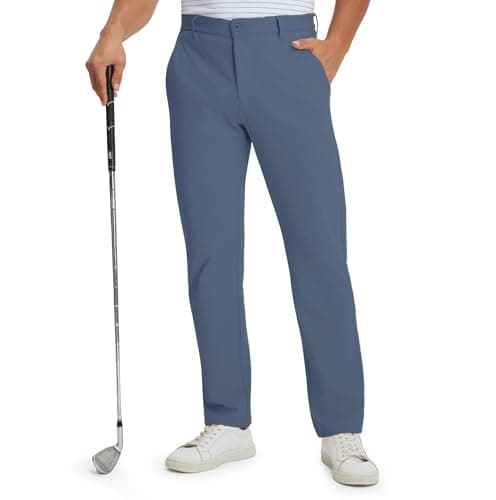M MAELREG Dress Pants for Men Straight Fit Lightweight Water-Resistant Travel Casual Thermal Stretch Golf Pants Men - Image 1