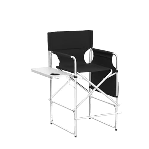 JXUFDHO Makeup Chair for Makeup Artist 41'',Tall Directors Chairs Foldable with Side Table Cup Holder Storage Bag and Footrest, Folding Chair Makeup Chair for Clients 400lbs Capacity - Thumbnail 5