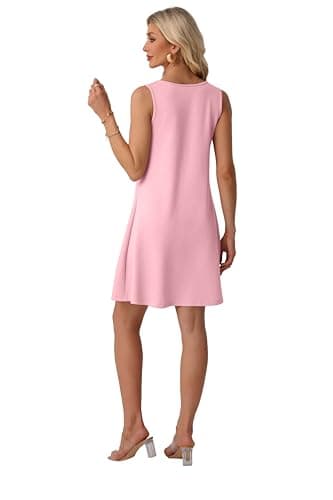 Lepunuo Summer Dresses for Women Casual V Neck Sleeveless Tank Dresses Beach Vacation Sundresses - Thumbnail 5