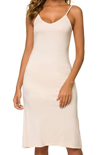 LB LIFEBEST Women's Full Slips Cami Long Spaghetti Strap Under Dress - Thumbnail 2