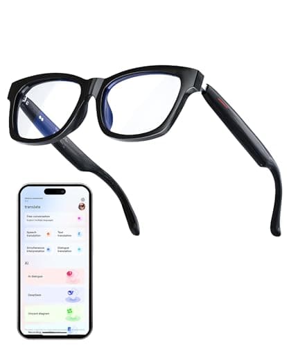 GLOSSIA AI Smart Glasses, Bluetooth Audio Glasses for Men Women, Blue Light Smart Glasses with Noise Cancelling, Hands-Free Calls, Music & Voice Control for Work/Study/Travel, iOS/Android - Image 1