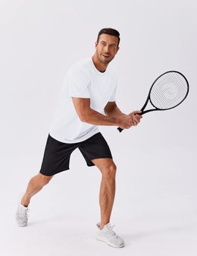 PINSPARK 5 Pack Gym Workout Shirts Men Moisture Wicking T Shirts for Man Plain Summer Mesh T-Shirt Crew Neck Tees Shirt - Thumbnail 5