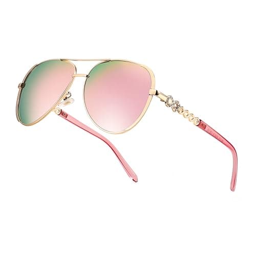 FEISEDY Retro Polarized Pilot Sunglasses for Women 70s Vintage Trendy Shades B4147 - Image 1