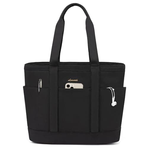 LOVEVOOK Women's Lightweight Tote Bag - Stylish Work Bag for Teachers & Business Travelers, Perfect for 15.6" Laptops, Durable Shoulder Strap, Features External Pockets - Ideal for Daily Use - Image 1