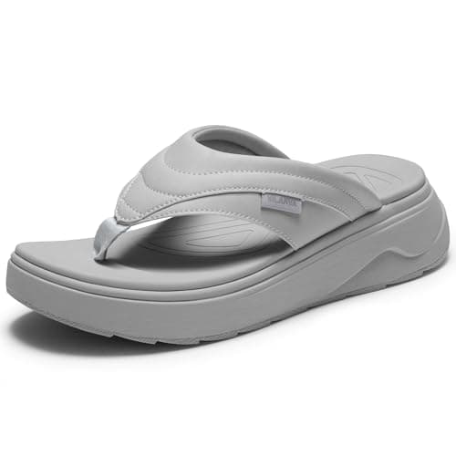 Vilanva Women's platform flip-flops Grey Size 10 - Image 1