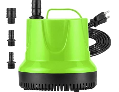 SHANGDA Small Sump Pump, Submersible Water Pump, 660GPH Pond Pump for Bathtub Pool Fish Tank with 6FT Power Cord, Green