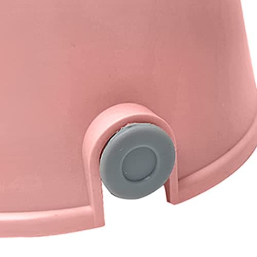 NACOCO Pet Standing Water Dispenser Cat Dog Standing Bowl with Detachable Pole Automatically Feeding Water Height Adjustable(Grey-Pink) - Thumbnail 6