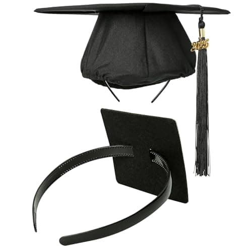 PUNCHMAN Graduation Cap Headband Insert- Black 1 Pack Firm Anti-fall Hair Band,Graduation Hat Headband Holder for Secure Grad Cap And Hairstyle,Hat Accessories for Graduates,Students,Girls - Image 1