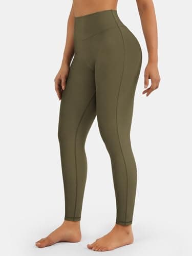 AFFOLE Yoga Pants Women Fashion High Waist Legging Stretch Scrunch Butt Casual Workout Sweatpants Spring Summer Fall Winter Green - Thumbnail 2