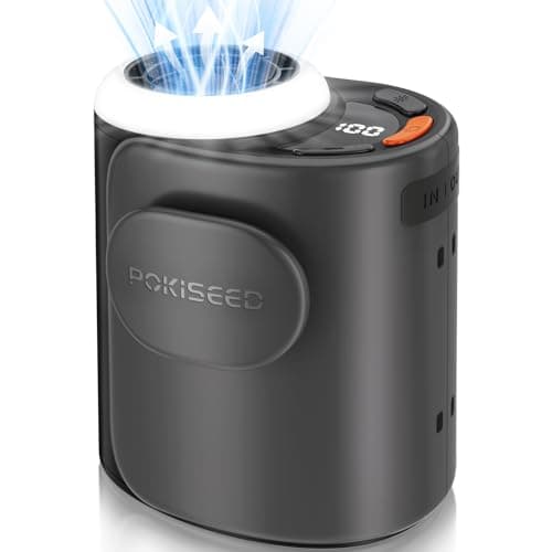 POKISEED Rugged Portable Fan, 10000mAh Rechargeable Battery, 40H Runtime, 5-Speed Turbo Cooling, Hands-Free Multi-Position Design for Construction, Jobsite, Warehouse, Farm, Camping(Black) - Image 1