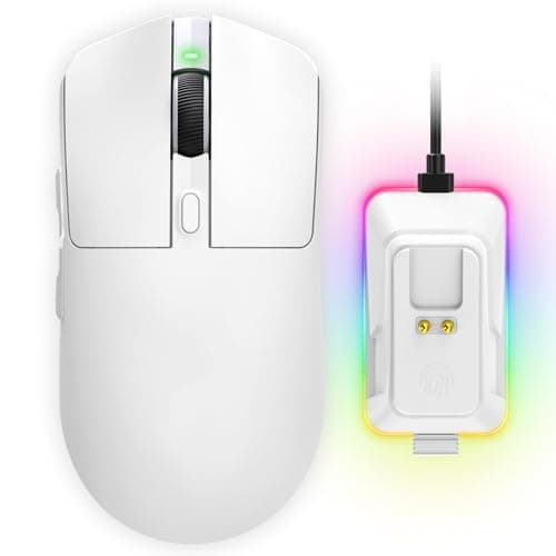 Wireless Gaming Mouse, Tri-Mode 2.4GHz/USB-C/Bluetooth Wireless Mouse with RGB Charging Dock, 24000 DPI, 60Hrs Battery, Ergonomic Lightweight Rechargeable Computer Mice Compatible with PC Mac Laptop - Image 1