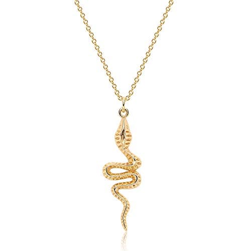 Valloey Rover Snake Pendant Necklace for Women 14K Gold Plated Snake Charm Necklaces for Jewelry Gift - Image 1