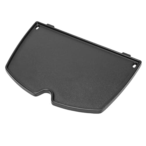 BLUES GRILL PARTS 6558 Cast Iron Griddle Plate - 12.6" x 8.6" Cooking Griddle Replacement, Fits Weber Q100/Q120/Q140/Q1000/Q1200/Q1400 Series (Models 50060001/51010001/51080001)