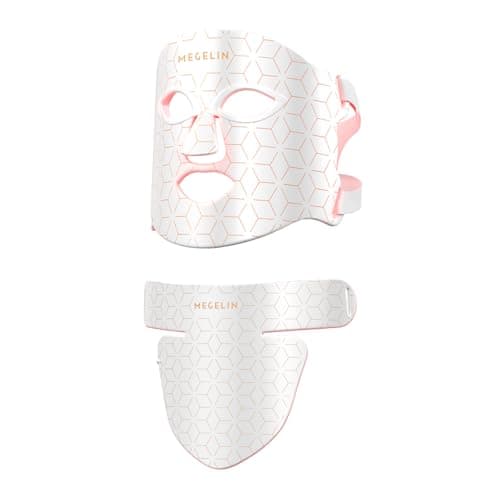MEGELIN Led Red Light Therapy Face & Neck Mask, 7 Colors Led Light Therapy Facial Mask, Infrared Red Light Therapy Mask, Infrared Light Skin Rejuvenation(White) - Image 1
