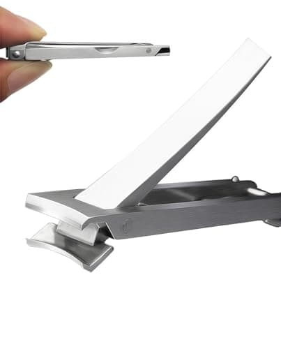 HEYCROWN Small Nail Clippers Travel Fingernail Clipper Ultra Thin Foldable Design