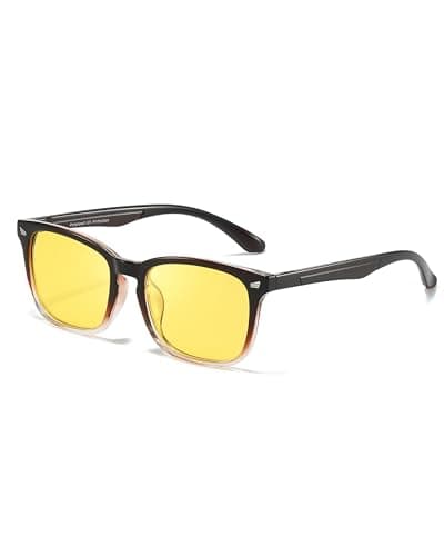 SODQW Night Driving Glasses for Women Men Polarized Anti Glare Night Vison Glasses for Nighttime Driving UV400 Yellow Lens 26 - Image 1