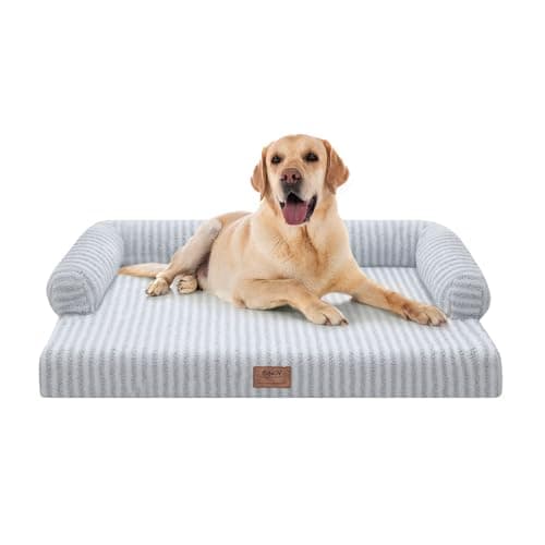 Large Dog Bed Waterproof Orthopedic Foam Dog Beds for Large Dogs Sofa Comfy Pet Bed with Washable Removable Cover & Non-Slip Bottom - Image 1
