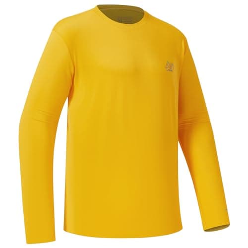 UVSAI Men’s UPF 50+ Long Sleeve Performance T-Shirts Permanent UV Protective Quick Dry for Everyday Hiking Fishing Beach - Image 1