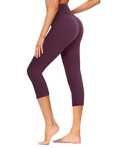GAYHAY High Waisted Capri Leggings for Women - Soft Slim Yoga Pants for Running Cycling Workout - Image 1