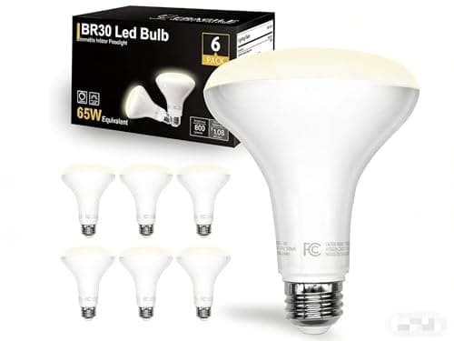 DAYBETTER BR30 LED Bulb Indoor Flood Light Bulbs, 65W Equivalent Dimmable LED Bulbs, 4000K Neutral White, 850 Lumens E26 Base, Recessed Can Bulb for Living Room Bedroom Dining Room Bathroom, 6 Pack - Image 1