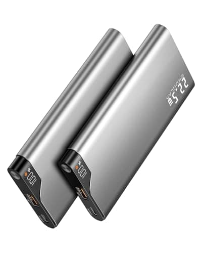 Kuulaa 2-Pack 10000mAh Portable Charger Power Bank, 22.5W Fast Charging Slim Battery Pack with USB-C in/Output & LED Display, Compatible with iPhone 17-12 Series, Samsung, Android - Image 1