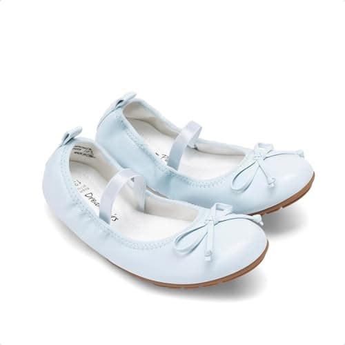 DREAM PAIRS Toddler Little Girls Ballet Flats Dress Shoes Mary Janes Ballerina Shoes,Size 7 Toddler,Light Blue,SKFA26003K - Thumbnail 6