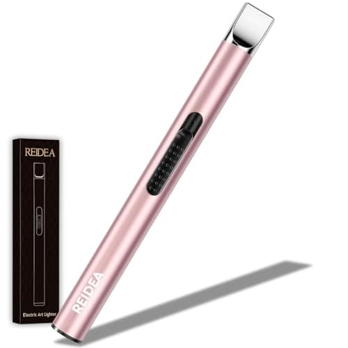 REIDEA Candle Lighter Long USB Rechargeable Arc Windproof Flameless with Safety Switch Buttom for Home Kitchen BBQ Camping Stove - Image 1