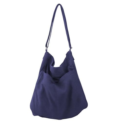 GEMIU Canvas Tote Bag Large Hobo Crossbody Purse Multi-pocket Messenger Bags for Women and Men Travel Work - Image 1