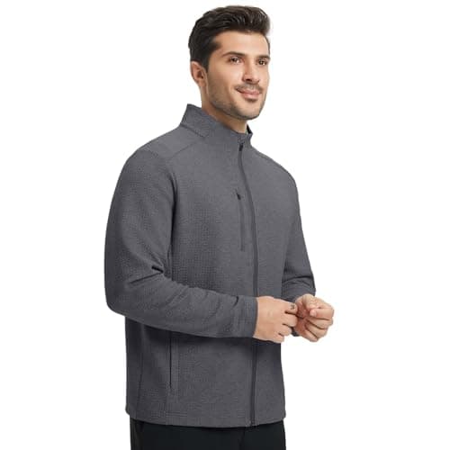 M MAELREG Mens Casual Jacket Performance Stand Collar Long Sleeve Sweater Insulated Jacket Texture Warm Winter Coat - Thumbnail 2