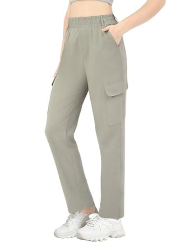 JEKAOYI Womens Hiking Cargo Pants High Waisted Lightweight Quick Dry Joggers with 4 Pockets for Outdoor Travel - Image 1