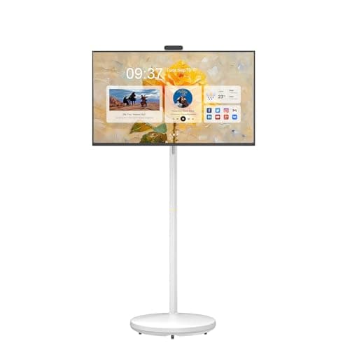 Zylosian 32 Inch Mobile Smart Screen with Touch Display, Portable TV Android Monitor, FHD IPS Large Display, 8+128GB, Wireless Mirroring, Adjustable Movable Stand, for Home/Office - Image 1