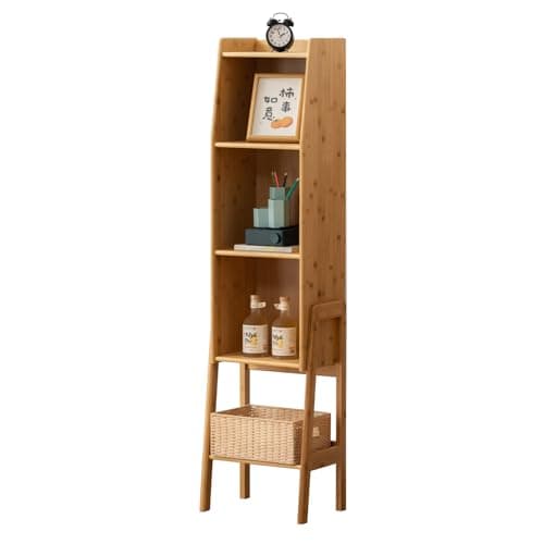 SOBIBO 4 Tier Bamboo Bookcase, Classical Modern Bookshelf, Dispaly Shelves, Bamboo Wood Organizer Book Shelf for Living Room Home Office-Natural, Large - Image 1
