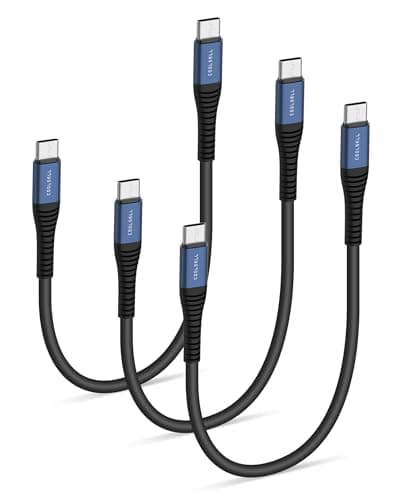 COOLSELL Short USB C to USB C Cable 6 inch 3 Pack, Silicone 60W Fast Charging Cord Type-C Compatible with iPhone 17/16/15 Samsung Galaxy S23 S22 Google Pixel, iPad for Power Bank/Car/Office/Travel - Image 1