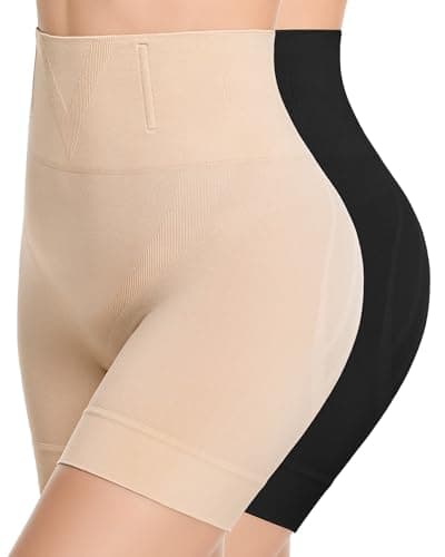 ForeverShaper Tummy Control Shapewear for Women, Seamless Shapewear Thigh Slimmers for Under Dresses, Mid-Waist Girdle Body Shaper Shorts - Image 1